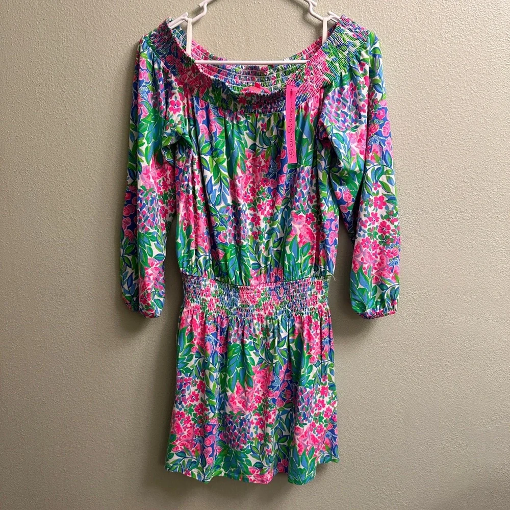Lilly Pulitzer Cyla Off the Shoulder Romper Skort Dress Size Small NWT! - Picture 2 of 9